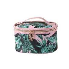 Косметичка овальна - валіза "Pink Tropic", органайзер для косметики