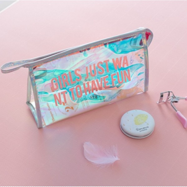 Косметичка-пенал прозора "Girls Just Want To Have Fun" (17х27x6.5 см), 1шт