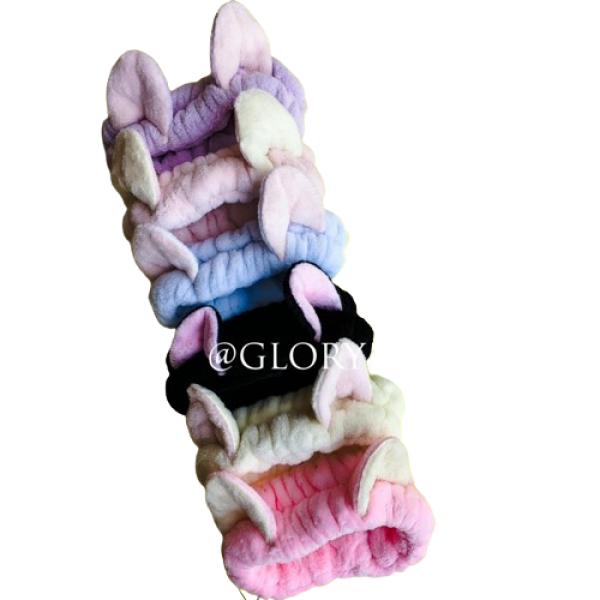 Пов'язка для макіяжу з вушками, різні кольори, 1 шт