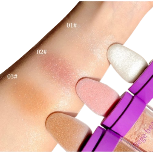 Хайлайтер для обличчя Gege bear Flash Ribbon, три кольори