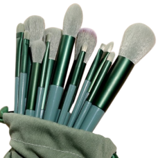 Набір пензлів для макіяжу, у велюровому мішечку, 13 шт