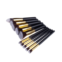 Набір пензлів для макіяжу "Black Make", 10 шт