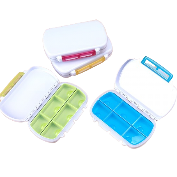 Органайзер для таблеток на 6 відділень, кейс для пігулок на 6 відділень