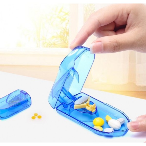 Різак для розрізання пігулок, органайзер для пігулок, таблетниця, різні кольори