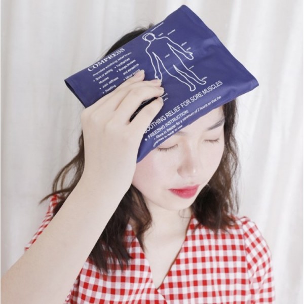 Компрес гелевий ColdHot dark blue холодний-гарячий з еластичним бинтом, 45х17,5 см