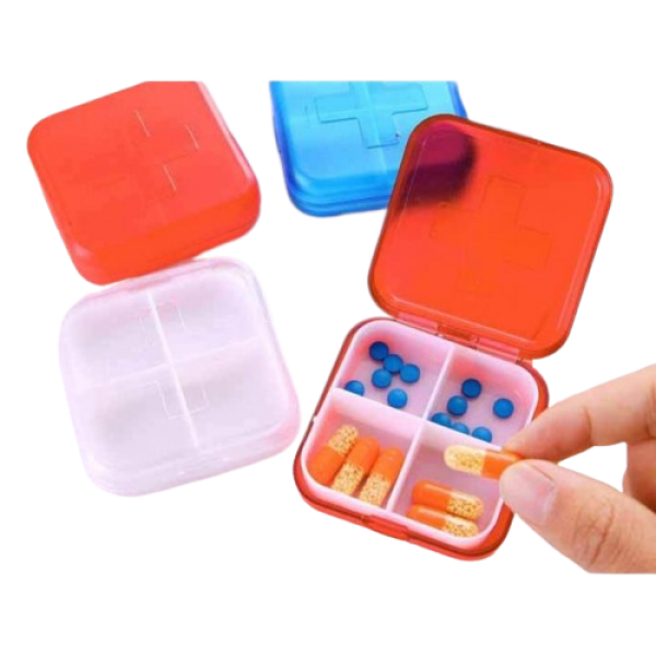 Органайзер для таблеток на 4 відділення, таблетниця на 4 відділення