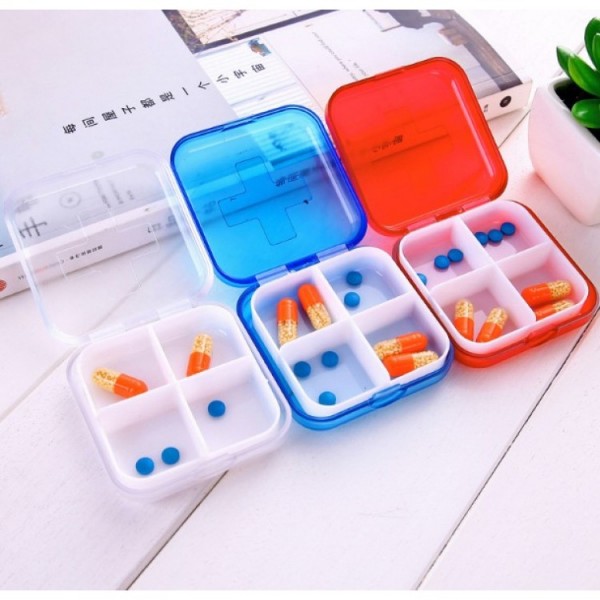 Органайзер для таблеток на 4 відділення, таблетниця на 4 відділення