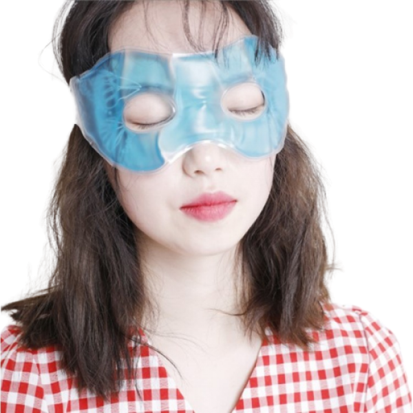 Гелева багаторазова маска для зони навколо очей з отворами (охолодна-зігріваюча),1 шт