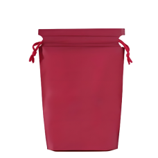 Пакет косметичний на зав'язках, бордовий поліетиленовий матовий пакет для зберігання зі шнурком, 21х29 см, 1 шт