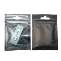 Пакет саше чорний косметичний із замком Zip-Lock 8х13 см, матовий чорний пакет Zip-Lock 8х13 см, 10 шт