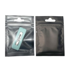 Пакет саше чорний косметичний із замком Zip-Lock 10х15 см, матовий чорний пакет Zip-Lock 10х15 см, 10 шт