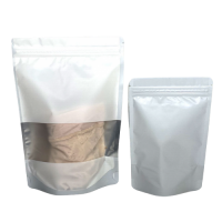 Пакет-саше косметичний, із замком Zip-Lock 14х20 см, матовий білий пакет із прозорою вставкою, Zip-Lock 14х20 см, 10 шт