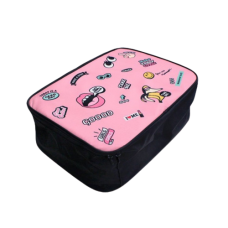 Сумка для подорожей "Black", рожева з принтом, 38х27х16 см