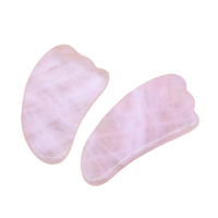 Шкребок Гуаша "Лапка", з кварцу, натуральний кварцовий масажер Гуаша, 5,5х11 см