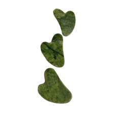 Шкребок ГуаШа Галочка з нефриту, натуральний нефритовий масажер ГуаШа, 5х7,8 см