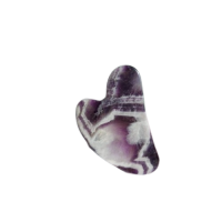 Скребок ГуаШа Галочка из аметиста, натуральный массажер ГуаШа аметист, 5,5х8,5 см