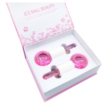 Масажер кріо, із шимером та резиновими ручками, крижаний, в коробці, кріомасажер для обличчя та тіла, 2 шт