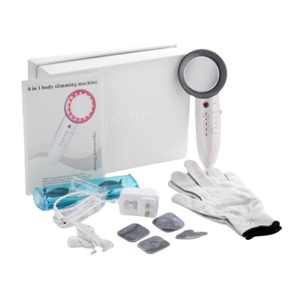Ультразвуковий масажер 6в1, з технологією EMS (електроміостимуляція) та світлодіодним опроміненням, для омолодження шкіри