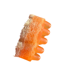 Масажне мило ручної роботи з люфою, антицелюлітне, з ароматом цитрусу