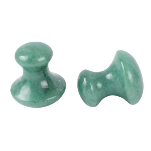 Шкребок ГуаШа Грибок з авантюрину, натуральний авантюриновий масажер ГуаШа, 3,5х3,8 см