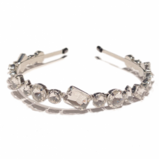 Обруч для волосся із кристалами "Glimmer Crown", срібний