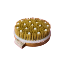 Щітка масажна, кругла, для тіла, з натуральною щетиною та масажерами