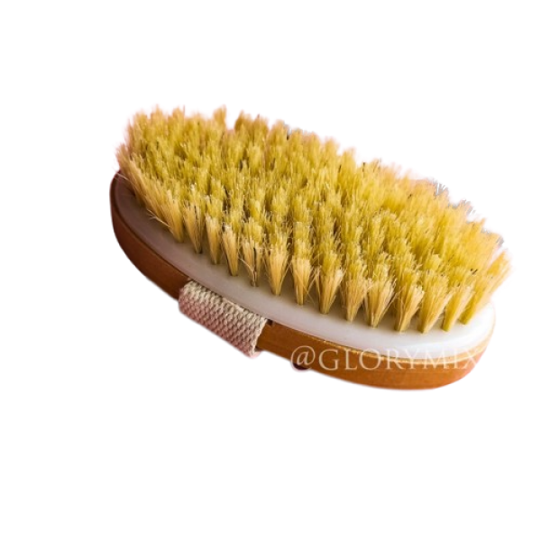 Щітка одностороння для масажу тіла, від целюліту, з натуральною щетиною, овальна