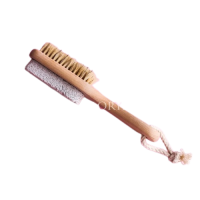 Щітка двостороння для сухого масажу ніг і пілінгу стоп з пемзою