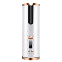 Плойка для волос, автоматическая, беспроводная, стайлер для завивки волос, белый