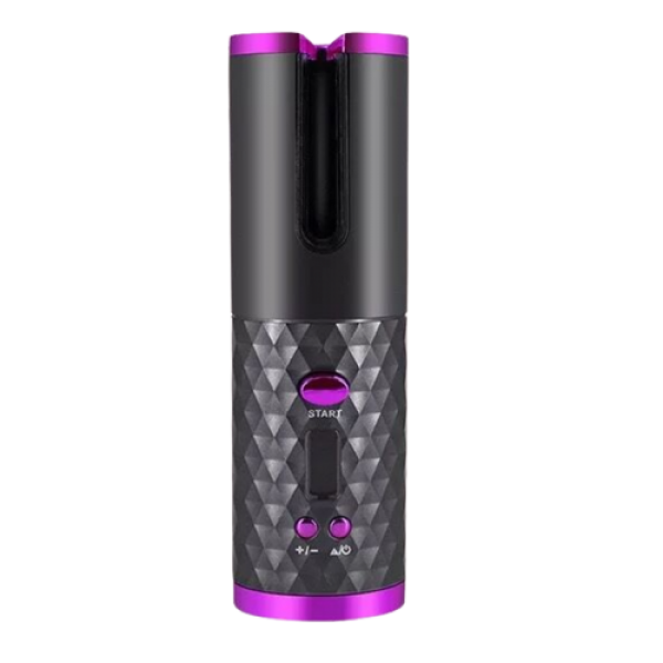 Плойка для волосся, автоматична, стайлер для завивання волосся, чорний з фіолетовим