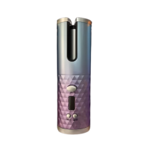 Плойка для волос, автоматическая, беспроводная, стайлер для завивки волос, голубой с фиолетовым градиентом