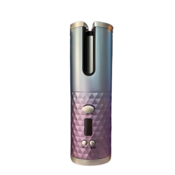 Плойка для волосся, автоматична, бездротова, стайлер для завивання волосся, блакитний, з фіолетовим градієнтом