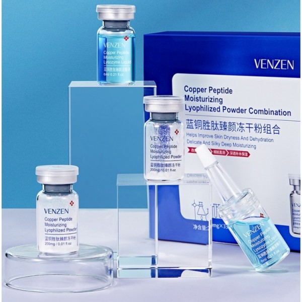 Набор сывороток с медными пептидами Venzen Copper Peptide Moisturizing Lyophilized Powder Combination Набор сывороток с медными пептидами Venzen Copper Peptide Moisturizing Lyophilized Powder Combination