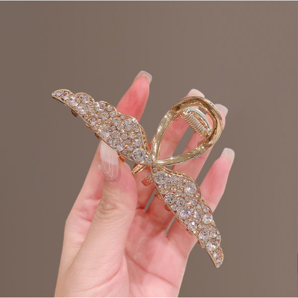 Затискач для волосся "Wings", золото, 11х5.5 см