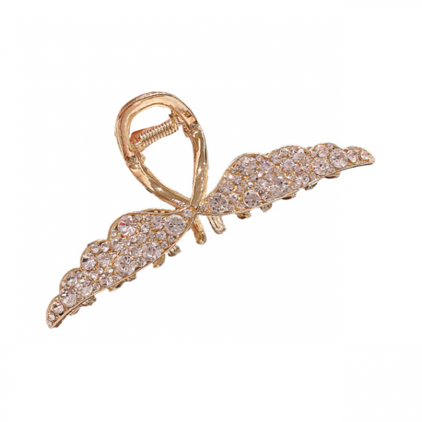 Затискач для волосся "Wings", золото, 11х5.5 см