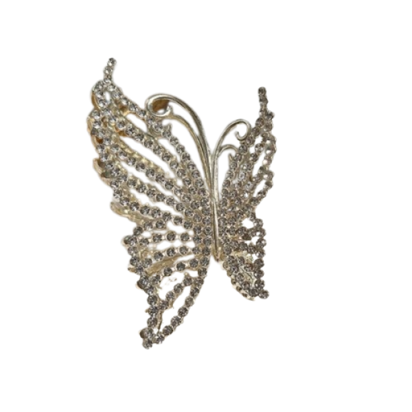 Крабик для волос бабочка со стразами "Bright Butterfly", золото