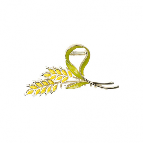 Затискач для волосся "Золотий колосок", золото, 11.5x4 см