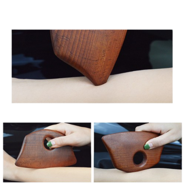 Шкребок ГуаШа, масажер буковий для ГуаШа, букова дошка для масажу, 14,5х8 см