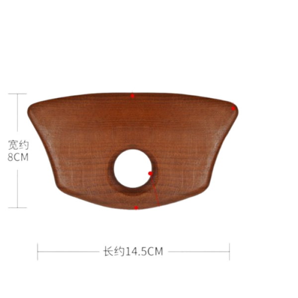 Шкребок ГуаШа, масажер буковий для ГуаШа, букова дошка для масажу, 14,5х8 см