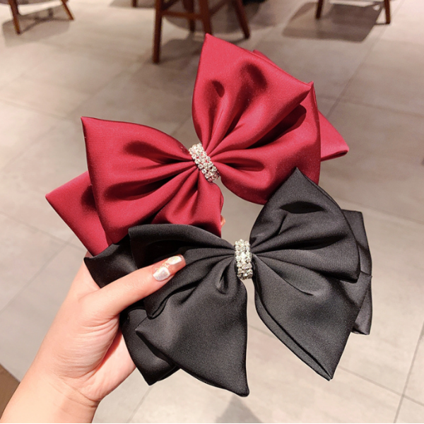 Шпилька для волосся з великим бантом "Butterfly", затискач для волосся, чорний