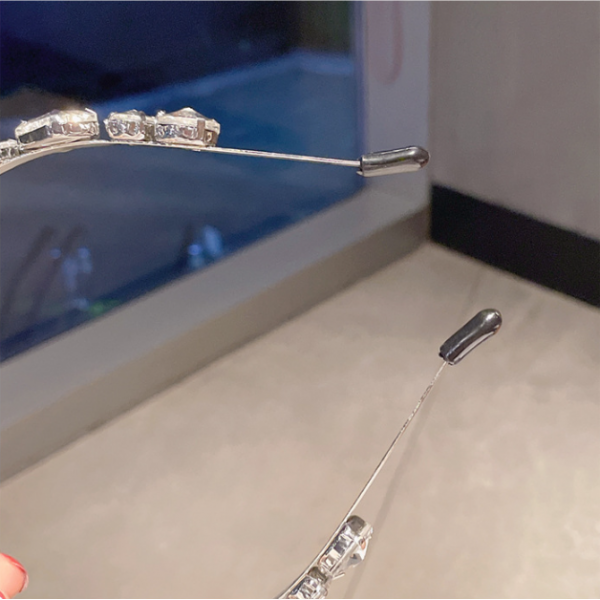 Обруч для волосся із кристалами "Glimmer Crown", срібний