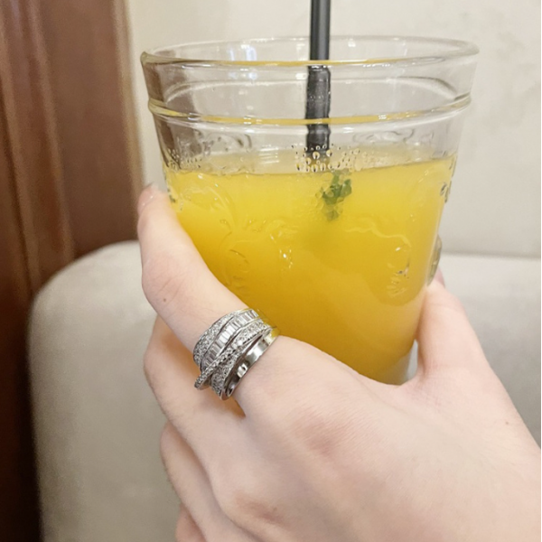 Каблучка "Shining Space", золото та срібло