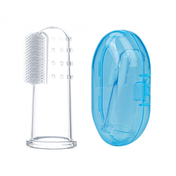 Дитяча зубна щітка для дітей 0-2 років, силіконова м'яка щітка, 2 кольори