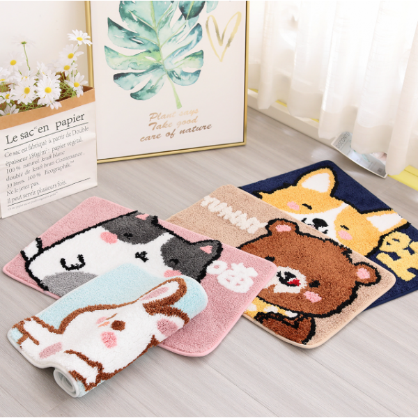 Килимок проти ковзання для ванної кімнати, з мультяшними тваринами, 4 кольори, 40х60 см