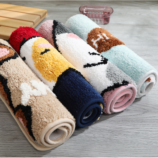 Килимок проти ковзання для ванної кімнати, з мультяшними тваринами, 4 кольори, 40х60 см