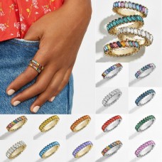 Кольцо с камнями "Stylish Girl" размер 9, цвет золото/серебро