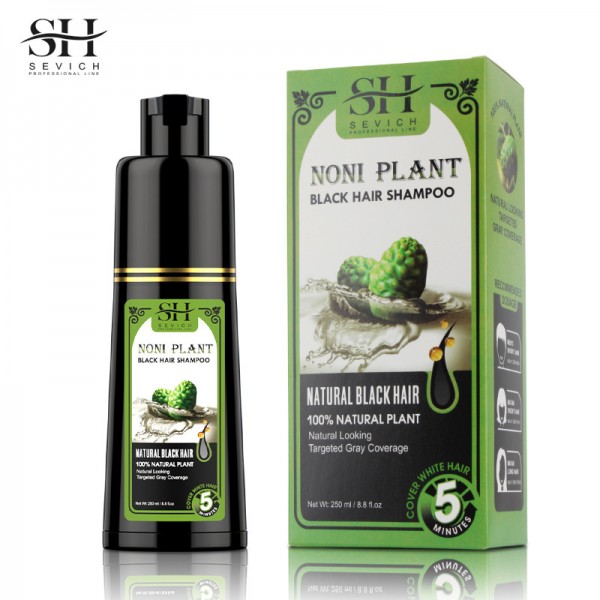 Шампунь тонуючий для маскування сивини, Sevich Noni Plant, чорний, 250 мл