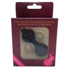 Кульки вагінальні Bolas, вагінальні кульки для вправ Кегеля, д. 2,8 см, 53 г, силікон, чорний