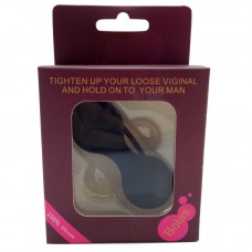 Кульки вагінальні Bolas, вагінальні кульки для вправ Кегеля, д. 3 см, 89 г, силікон, чорний