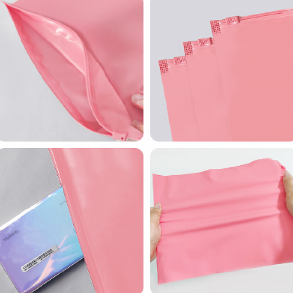 Пакет матовий із замком Zip-Lock 25х35 см (пакет для пакування), рожевий, 1шт